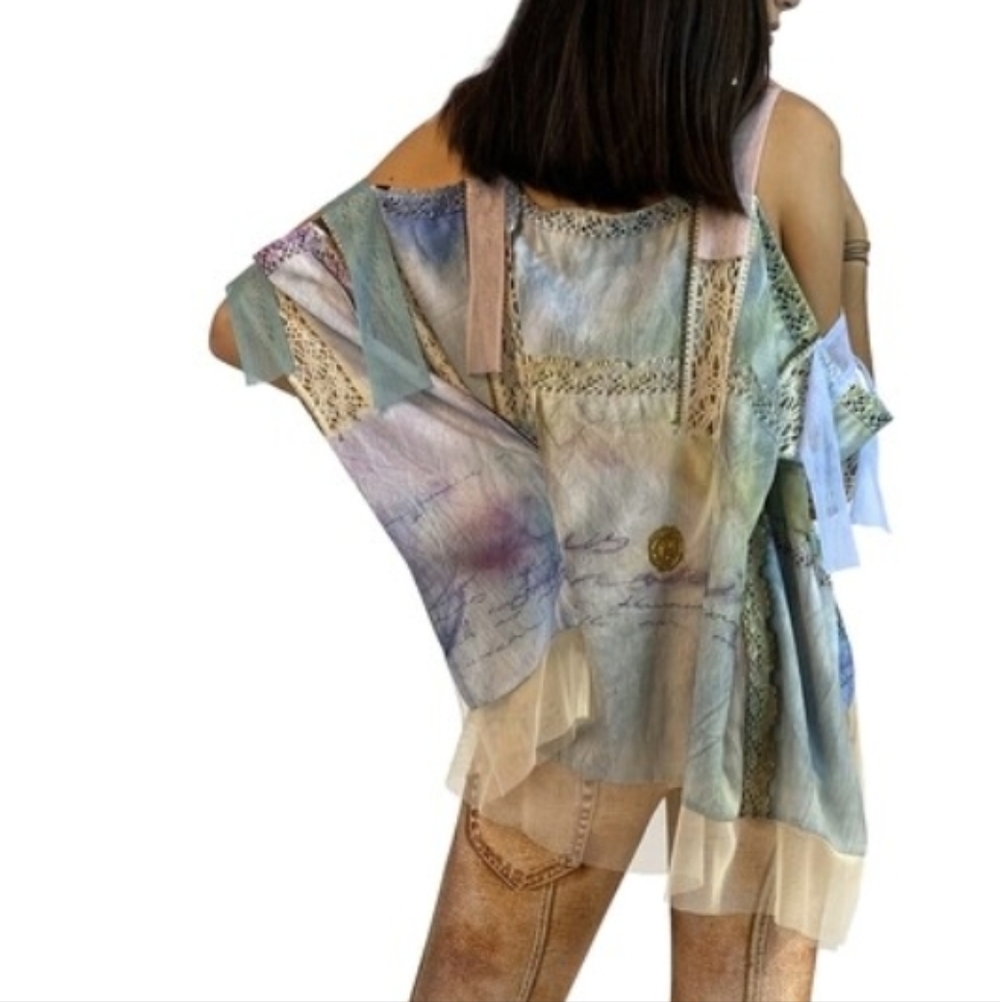 IPNG Never Enough Shawl Blouse Butterfly Fairycore Garden Party One Size - Picture 4 of 10